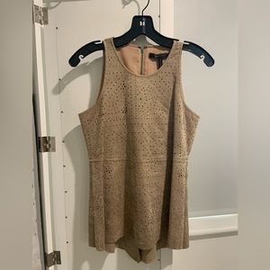 BCBG Suede Sleeveless top